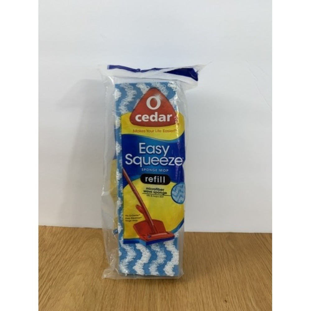 O Cedar Easy Squeeze Sponge Mop Refill Blue New Microfiber Wave USA Discontinued